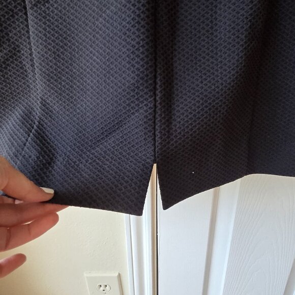 Nina Mclemore Dress 8 Swiss Cotton Blend Pique Black Dress Black $695 - Picture 5 of 9